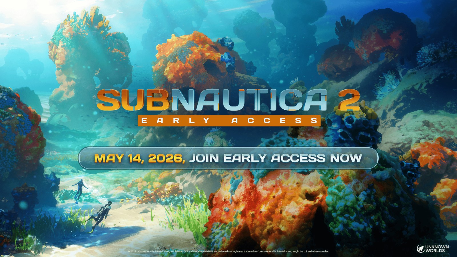Subnautica 2 Early Access launch art from the official release announcement.
