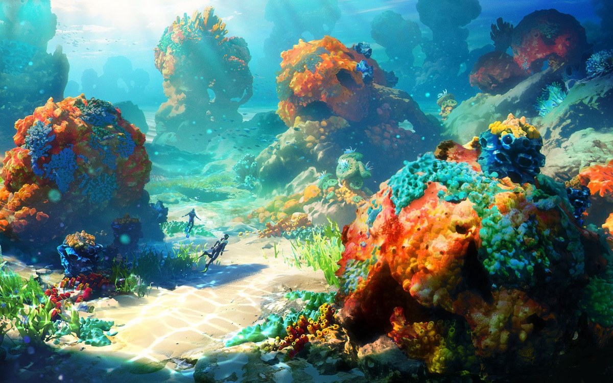 Subnautica 2 coral biome art featured in the official Early Access release article.